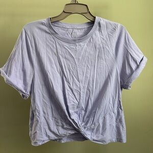 Fabletics Light Purple Short Sleeve Tee